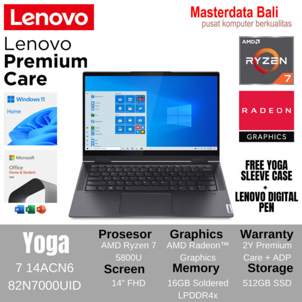 Lenovo Yoga 7 14ACN6 82N7000UID - Slate Grey Touchscreen