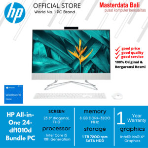 PC HP All-in-One 24-df1010d Bundle PC Intel Core i5 8GB 1TB W10