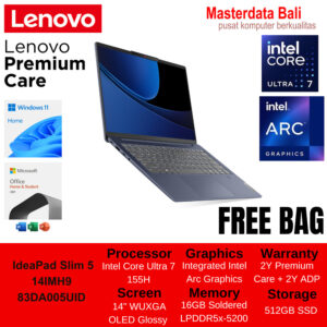 Laptop Lenovo IdeaPad Slim 5 14IMH9 U7 OLED Abyss Blue 83DA005UID