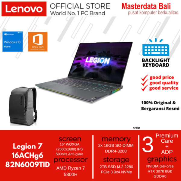 Lenovo Legion 7 16ACHg6-82N6009TID