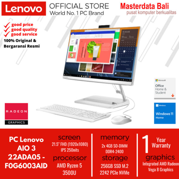 PC Lenovo AIO 3 22ADA06 F0G6003AID