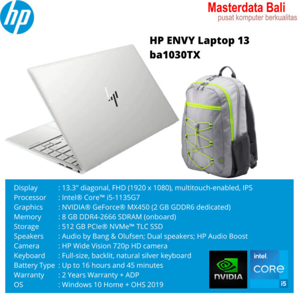 HP ENVY Laptop 13-ba1030TX - Silver
