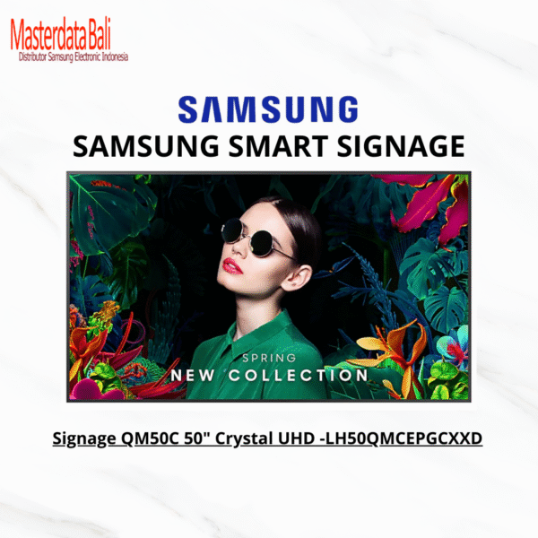 Samsung Signage QM50C 50" Crystal UHD, LH50QMCEPGCXXD