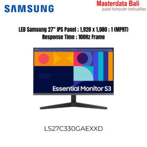 Samsung Monitor LED 27" IPS Panel LS27C330GAEXXD Resolusi 1,920 x 1,080 Respons 100Hz Frame Rate 1 MPRT; Garansi 3 Tahun
