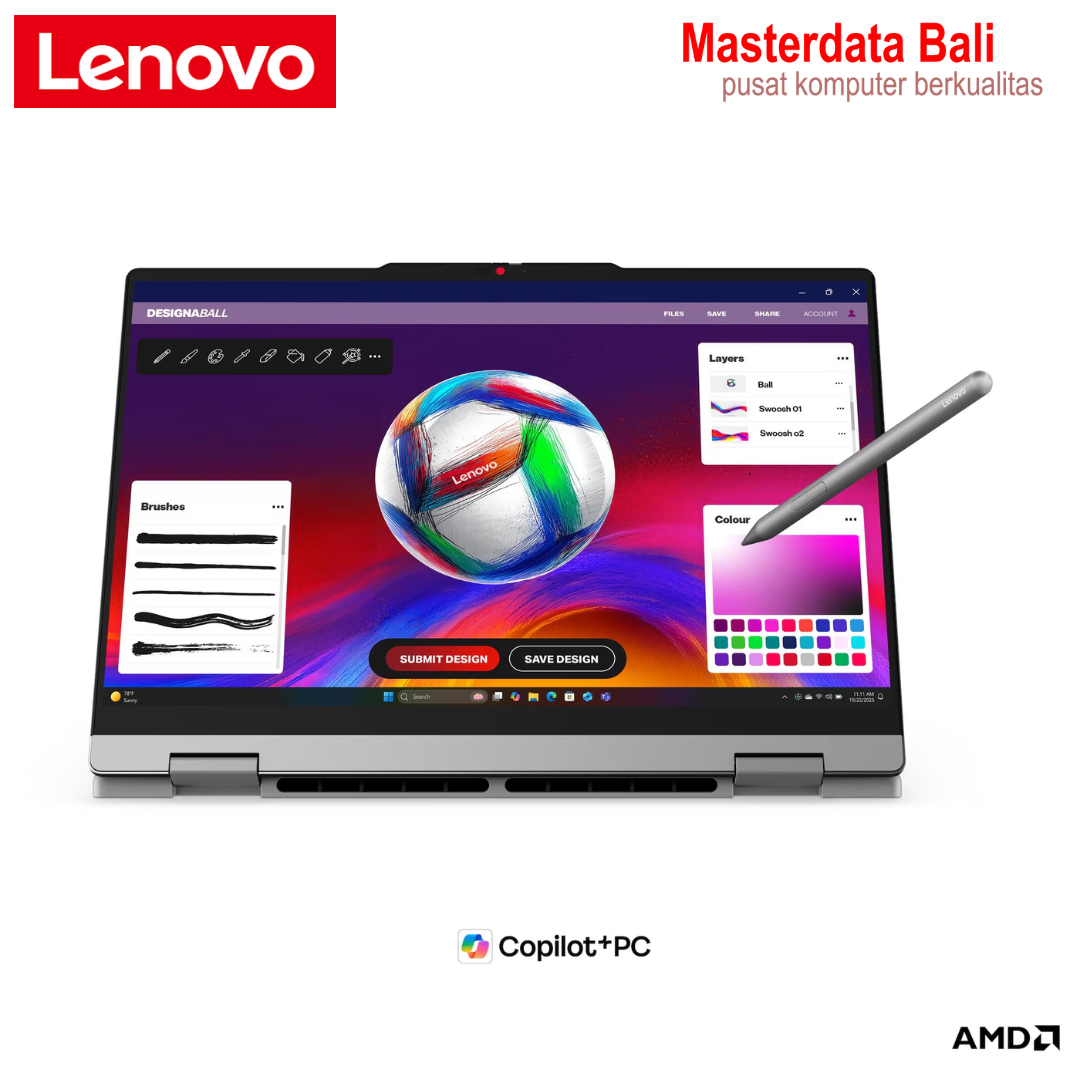 Laptop Lenovo IdeaPad 5 2-in-1 14IPH11 Intel Core Ultra 5 16GB 512GB 14" WUXGA IPS Luna Grey W11HSL OHS 2024 2Y Premium Care + ADP 83UG0024ID - Image 5